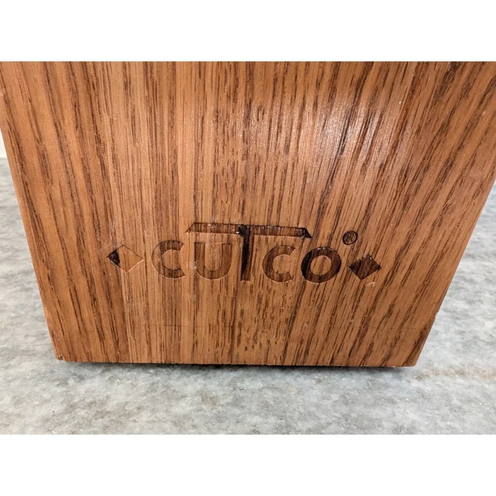 CUTCO Wooden Wood Knife Holder Block 10 Slot Homemaker Block maple